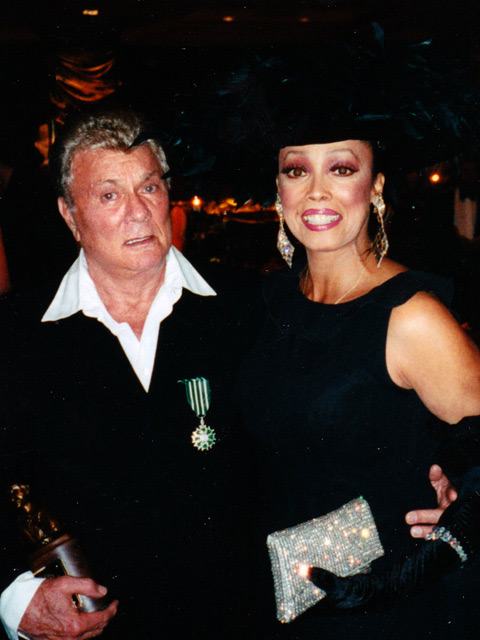 Jakki Ford Posing with Tony Curtis