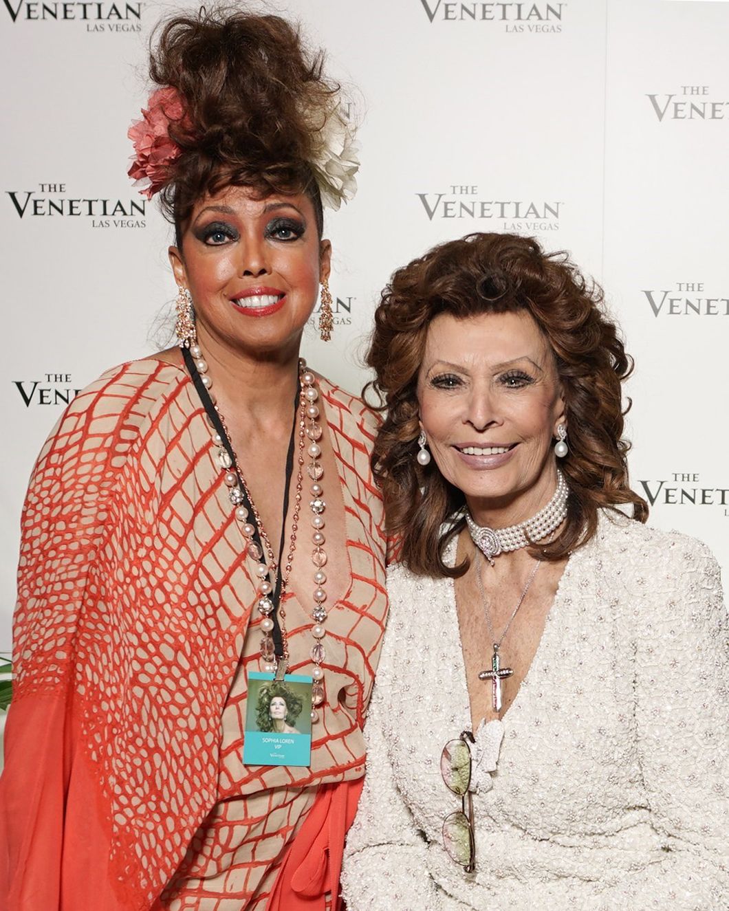 Jakki Ford Posing with Sophia Loren